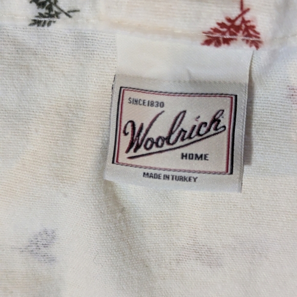 Woolrich Twin Flannel Flat Sheet Ivory Leaves Premium Weight cotton Cottagecore - Picture 3 of 4
